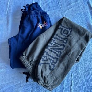 Pink sweats (2) blue and khaki.